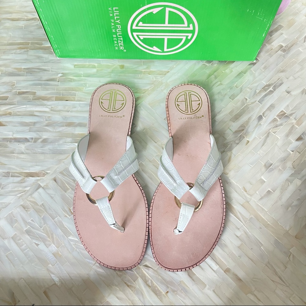 Lilly Pulitzer McKim Sandal White Patent Leather